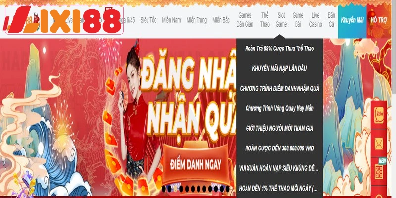 Tham gia khuyến mãi Lixi88 điểm danh nhận quà chỉ với vài bước đơn giản